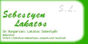 sebestyen lakatos business card