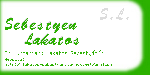 sebestyen lakatos business card